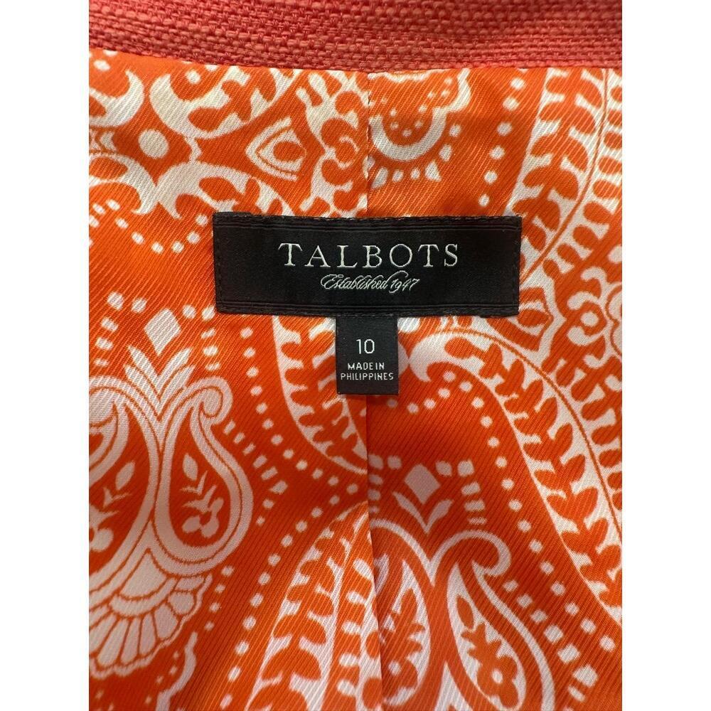Talbots Red/Orange 3button Decorative Pocket Blaz… - image 5
